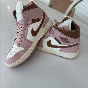 Nike Pink and Brown High-Top Sneakers